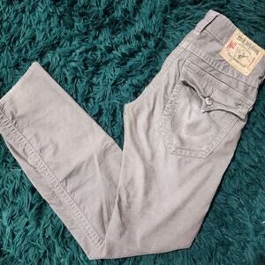 True Religion Ricky Jeans - Gray Stretch Denim - Size 28 - Buddha Brand Vintage